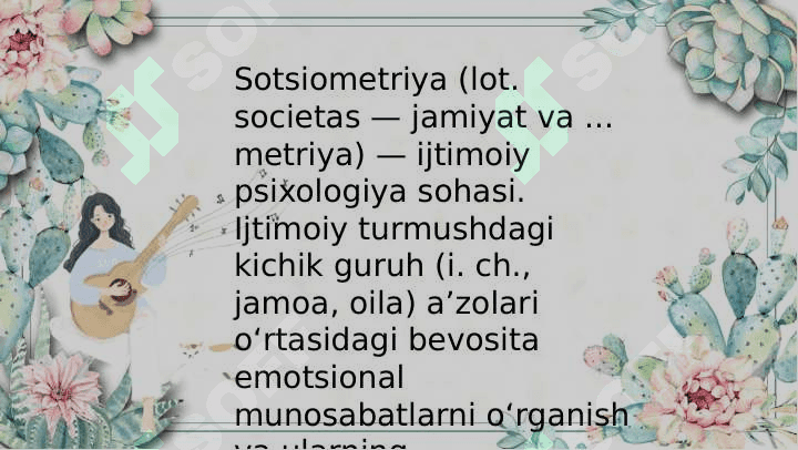 Sotsiametriya metodikasi asosida guruhiy munosabatlar 8