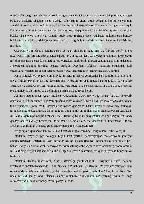 Intelekt va  kreativlik 2