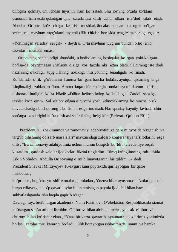 Abdulla Oripov she’riyatida sevgi-muhabbat mavzulari 5