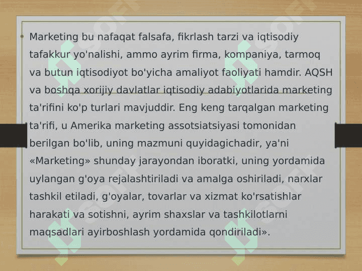 Marketing va uning rivojlanishi 5
