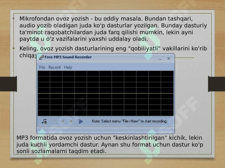 Ovoz yozish qurilmalari 2