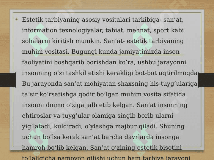 Estetikaning zamonaviy muammolari 5
