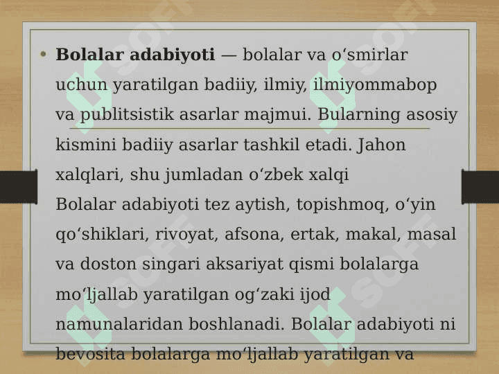 Bolalar adabiyoti va folklorlari 2