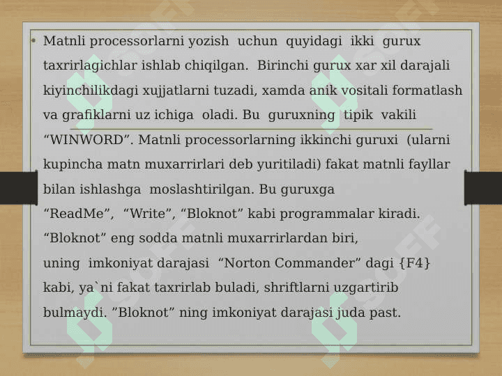 Matn muharrirlari haqida tushuncha 3