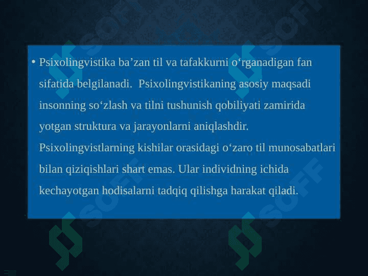 Psixolingvistika faniga kirish 4