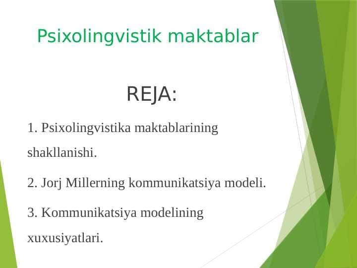 Psixolingvistik maktablar