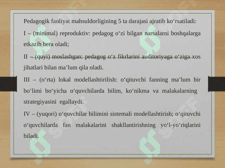 PEDAGOGIK FAOLIYATNING PSIXOLOGIK ASOSLARI 4