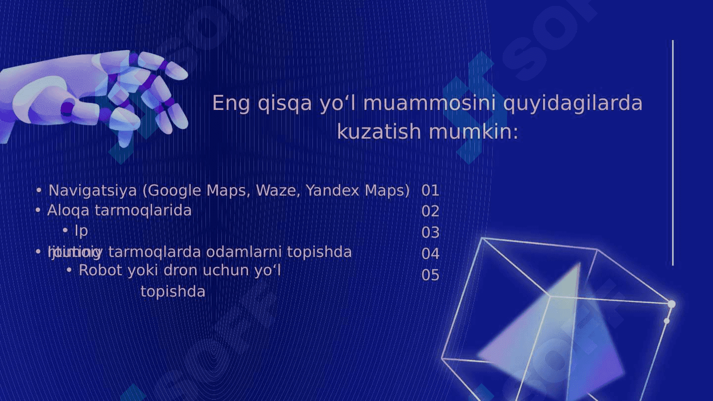 LABIRINTDAGI ENG QISQA YO‘LNI TOPISH ALGORITMI. LI ALGORITMI 4