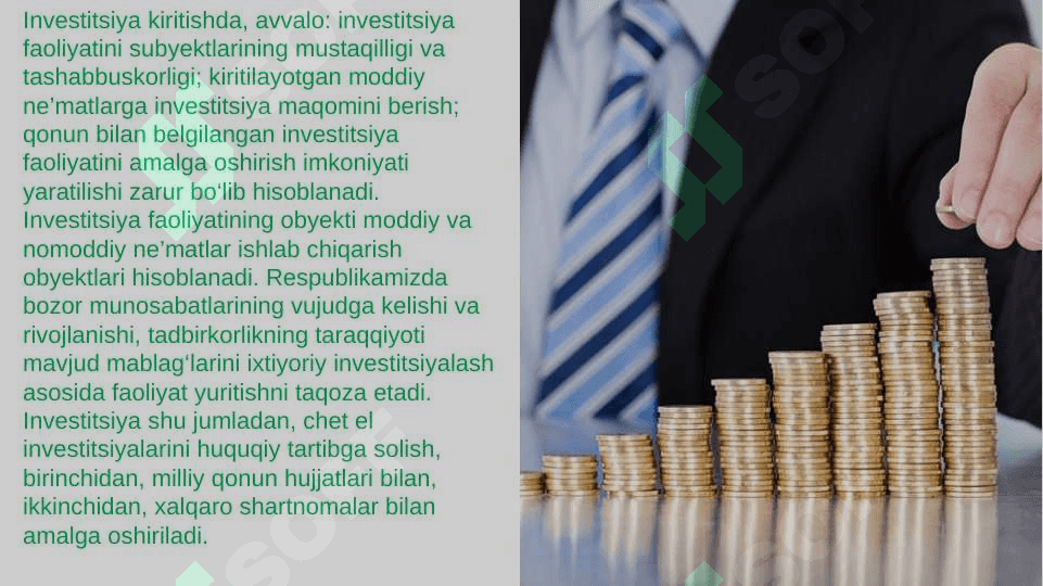 INVESTITSIYA FAOLIYATI VA INVESTITSIYA SIYOSATI 4
