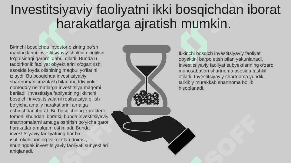 INVESTITSIYA FAOLIYATI VA INVESTITSIYA SIYOSATI 5