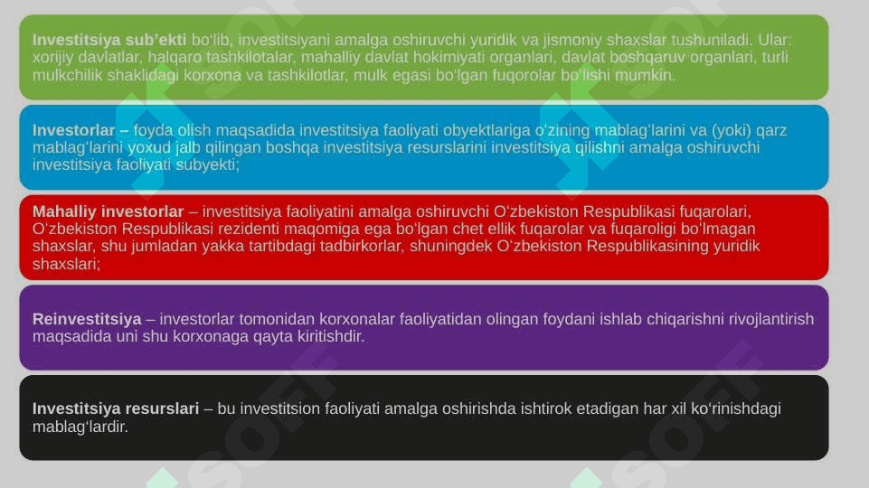 INVESTITSIYA FAOLIYATI VA INVESTITSIYA SIYOSATI 8