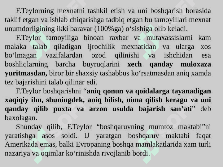 Menejment nazariyalarining evolyutsion rivojlanishi 7