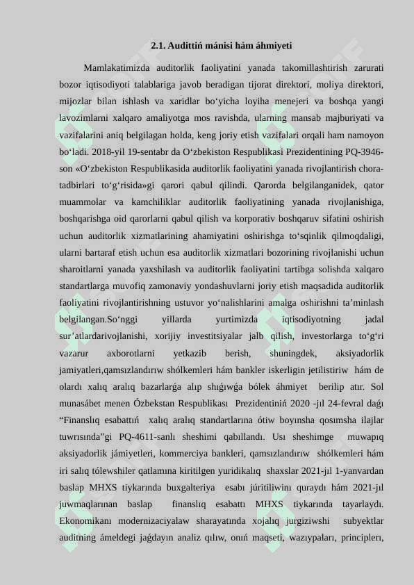 Ishki audit qásiyetleri hám ishki audit túrleri 3