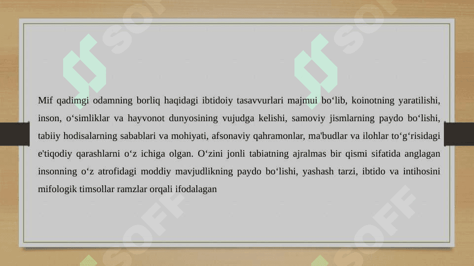 Mif va uning badiiy talqinlari 2
