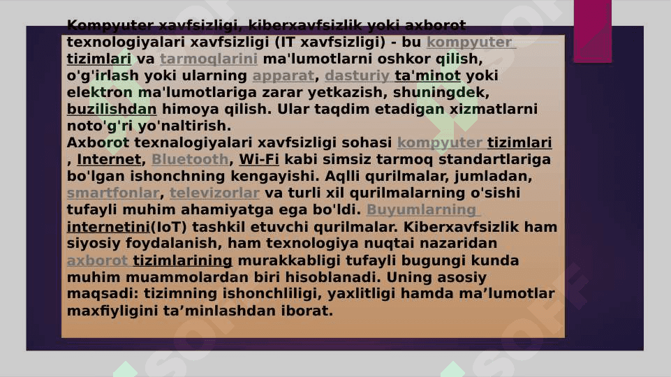 Kiberxavfsizlik haqida ma’lumot 2