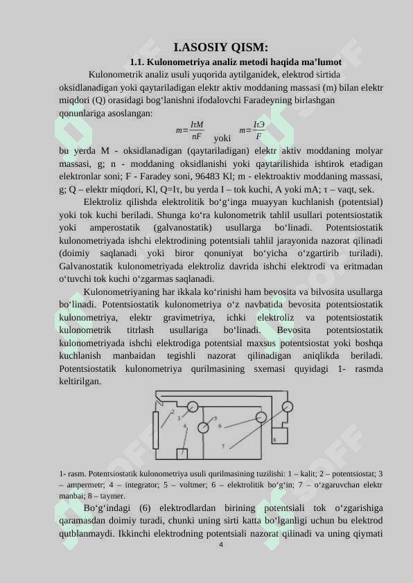 Kulonometrik titrlashning amaliyotda qoʻllanilishi 4