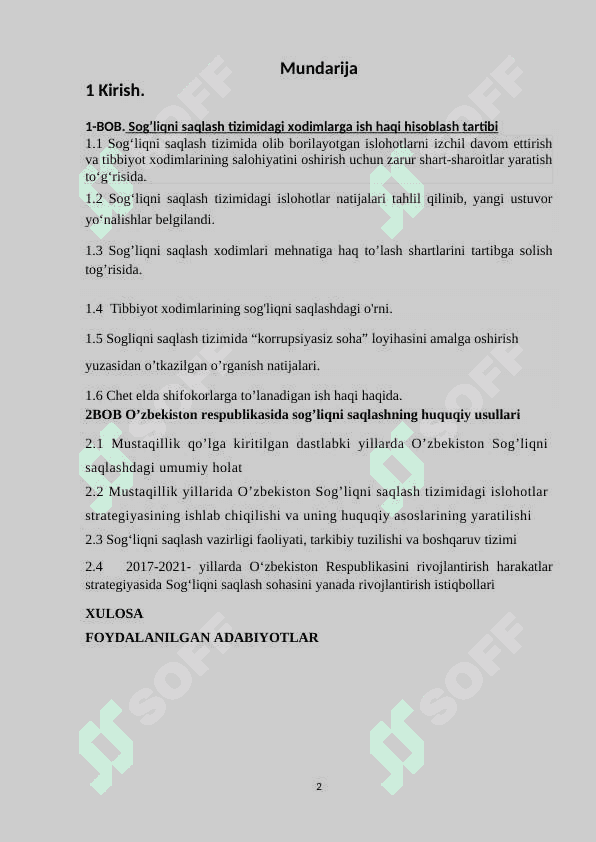 Sog’liqni saqlash tizimidagi xodimlarga ish haqi hisoblash tartibi 2