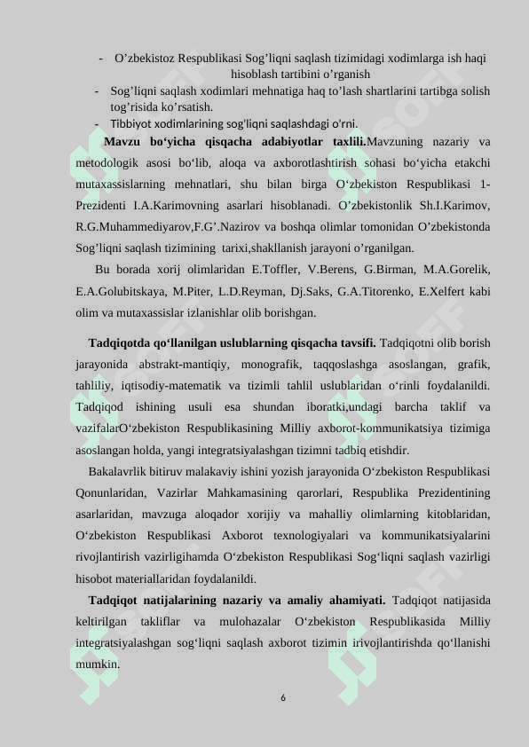 Sog’liqni saqlash tizimidagi xodimlarga ish haqi hisoblash tartibi 6