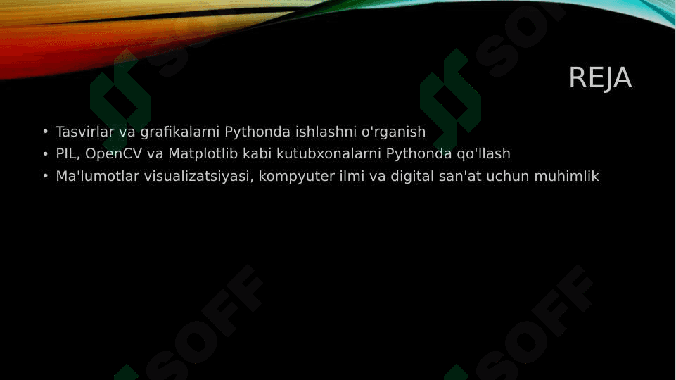 Pythonda tasvirlar bilan ishlash va grafika chizishlar 2