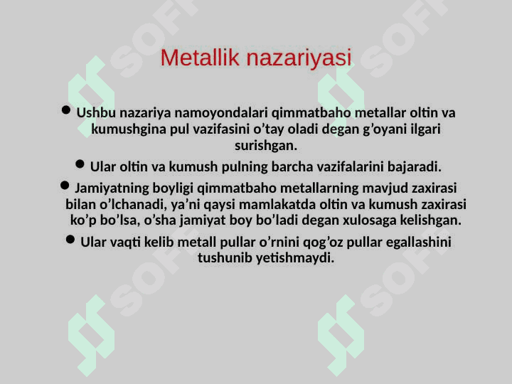 Pul nazariyalari 6