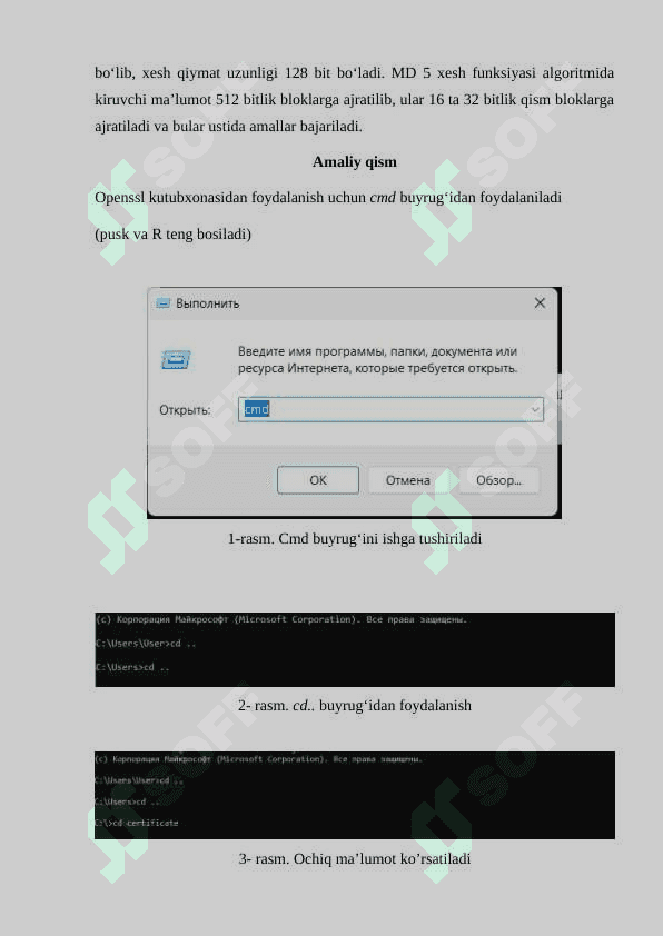 Openssl kutubxonasidan foydalangan holda ma’lumotlarni xesh qiymatini hisoblash 3