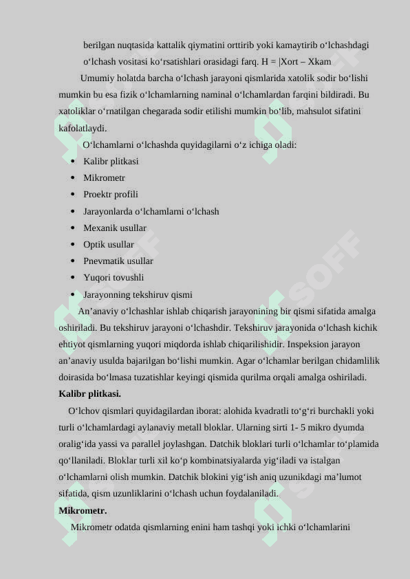 O’lchov usullari va ularning tasnifi 4