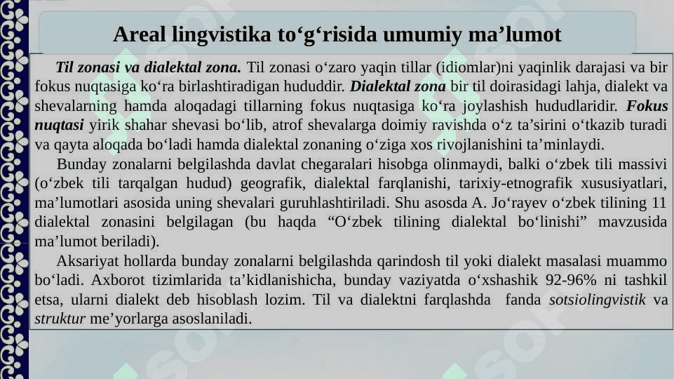 AREAL LINGVISTIKA 8
