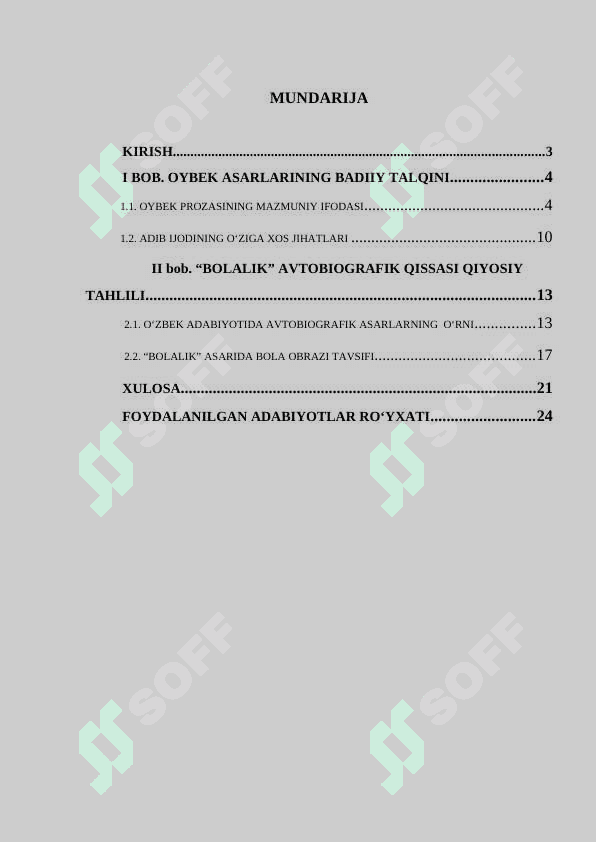 Bolalik” qissasi avtobiografik asar sifatida 2