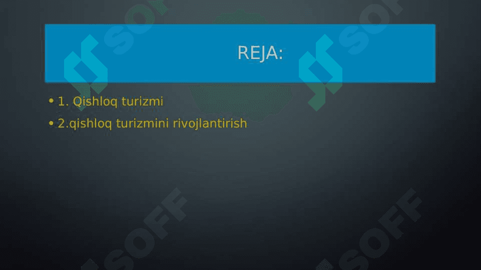Qishloq turizm rivojlantirish xususiyatlari 2