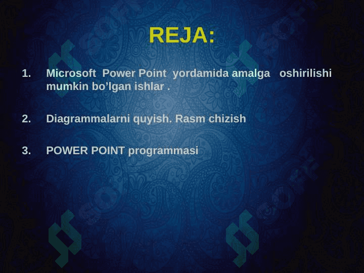 MS POWER POINT DASTURINING IMKONIYATLARI 2