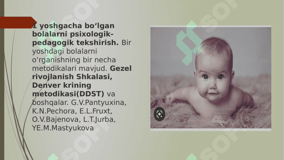 Go’daklik va ilk yoshdagi bolalarni psixalogik-pedagogik tekshirish metodlari. Ota-onalarga maslahat 3