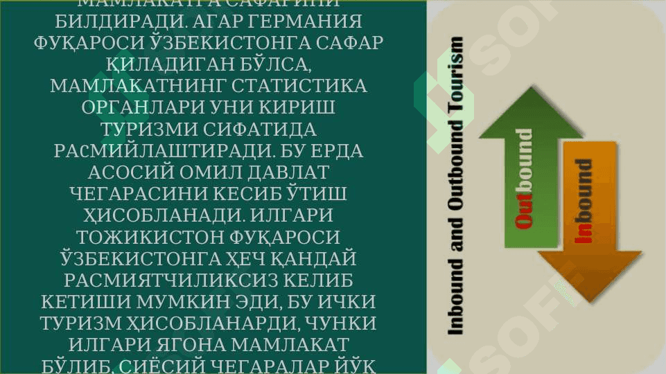 Turizmning tasnifi turizmning shakllari va vazifasi 8