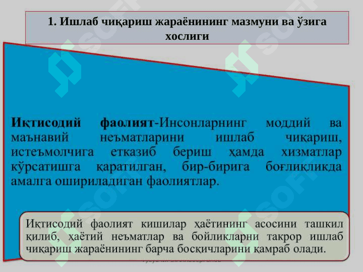 Ишлаб чиқариш жараёни,  унинг натижалари ва самарадорлиги 3