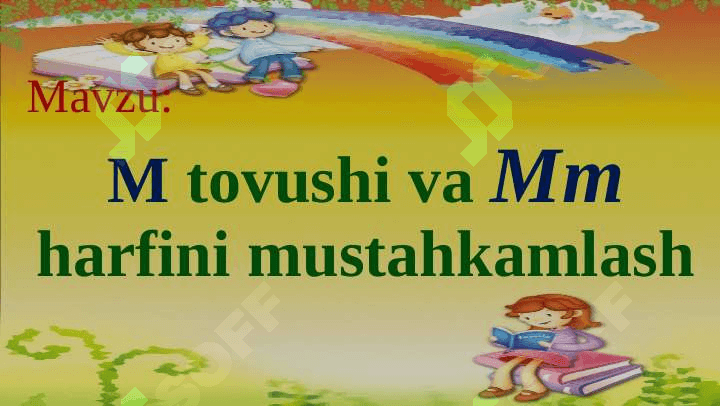 Alifbe 1-sinf M tovushi va Mm harfini mustahkamlash 3