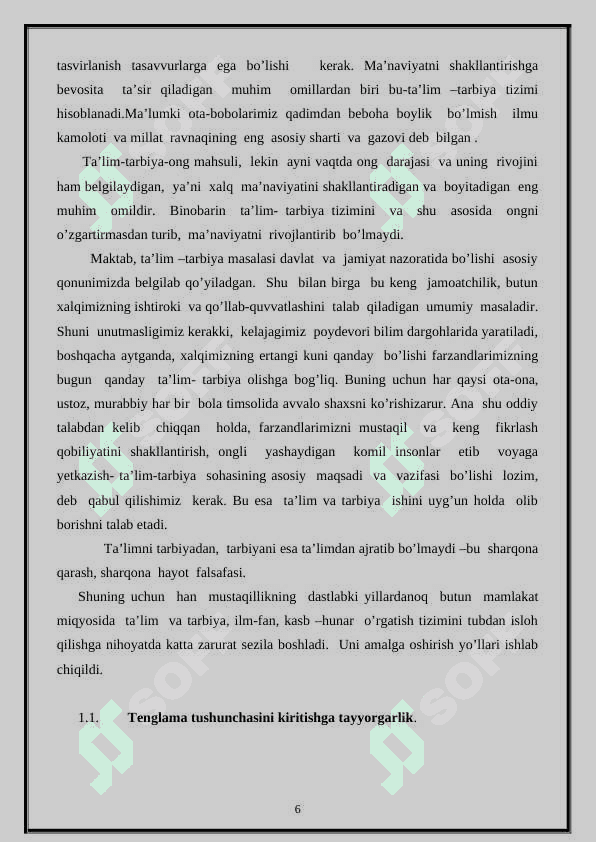 Boshlang’ich sinflarda matematikadan tenglama va tengsizliklarni o’rganish metodikasi 6