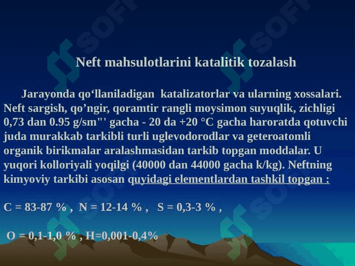 Neft mahsulotlarini katalitik tozalash 3