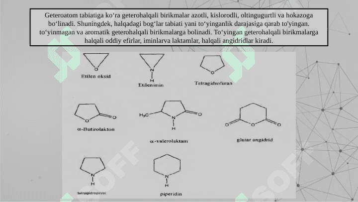 Dorivor preparatlar tarkibidagi yetti a'zoli aromatik birikmalar 5
