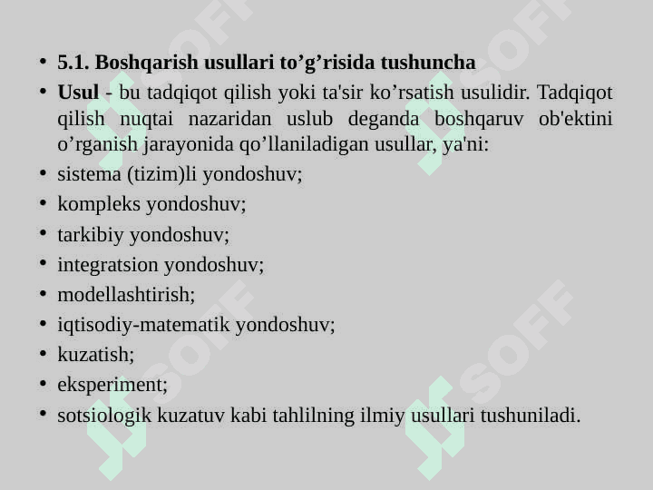 BOSHQARISH USULLARI 2