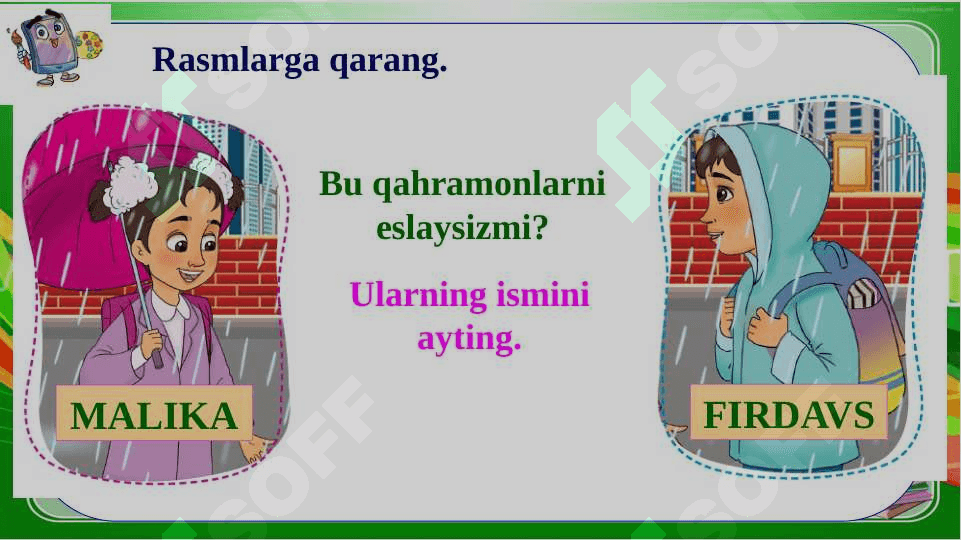 2-sinf.Ona tili va o'qish savodhonligi Maktabim-ikkinchi uyum 3