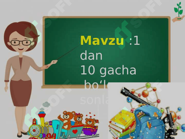 1dan 10 gacha bo'lgan sonlar 2