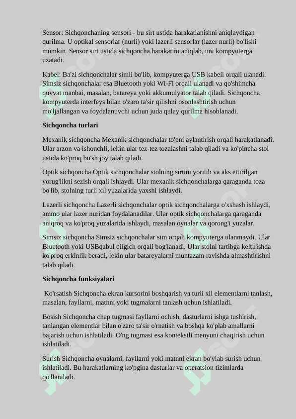 Kirish-chiqish qurilmalari klaviatura, sichqoncha, printer 4