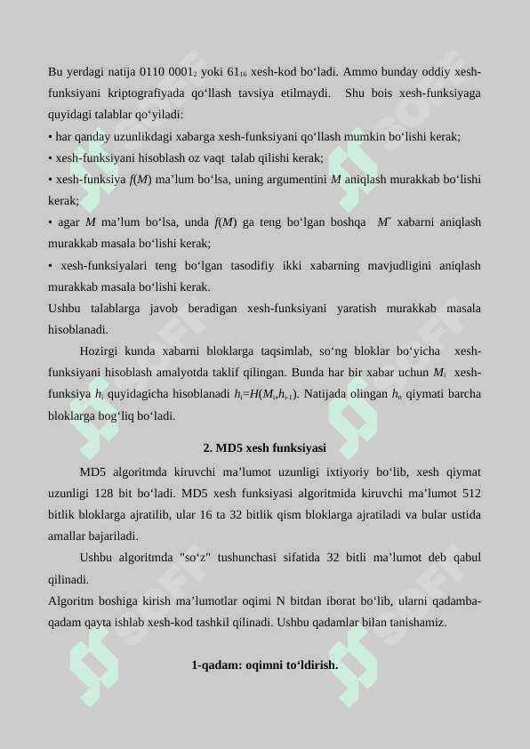 OpenSSL kutubxonasidan foydalangan holda ma'lumotlarni xesh qiymatini hisoblash 5