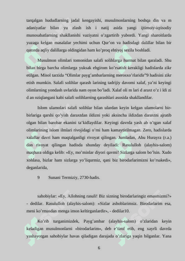 Zamonaviy salafiylarning kalom ilmiga munosabati 6