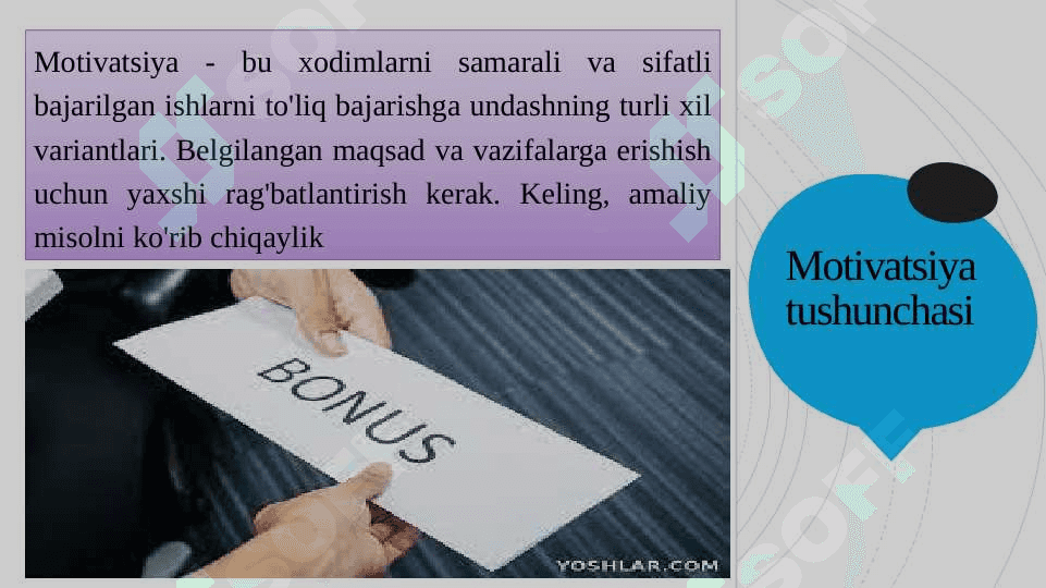 Personalni rag'batlantirishni nomoddiy usullari 5