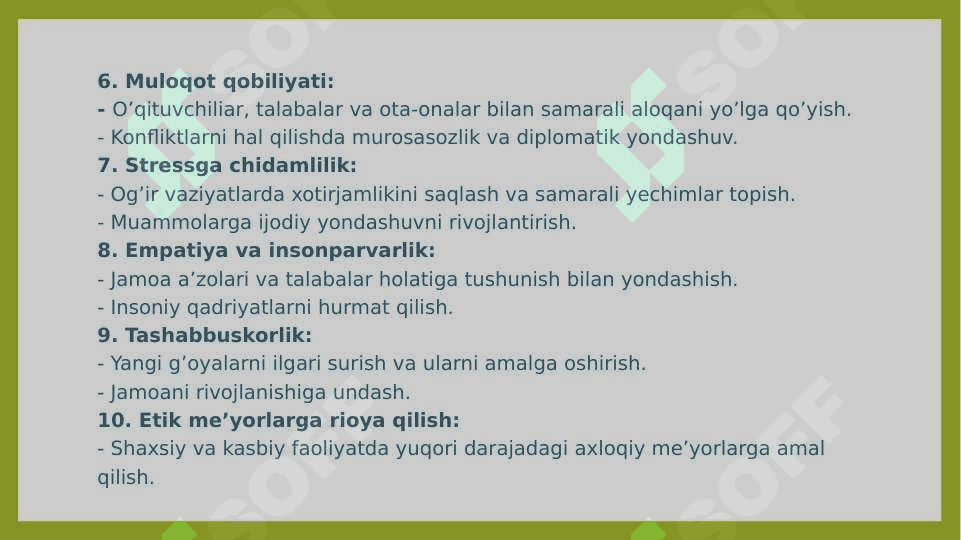 Ta'lim muassasasi rahbarining shaxsiy sifatlari 6