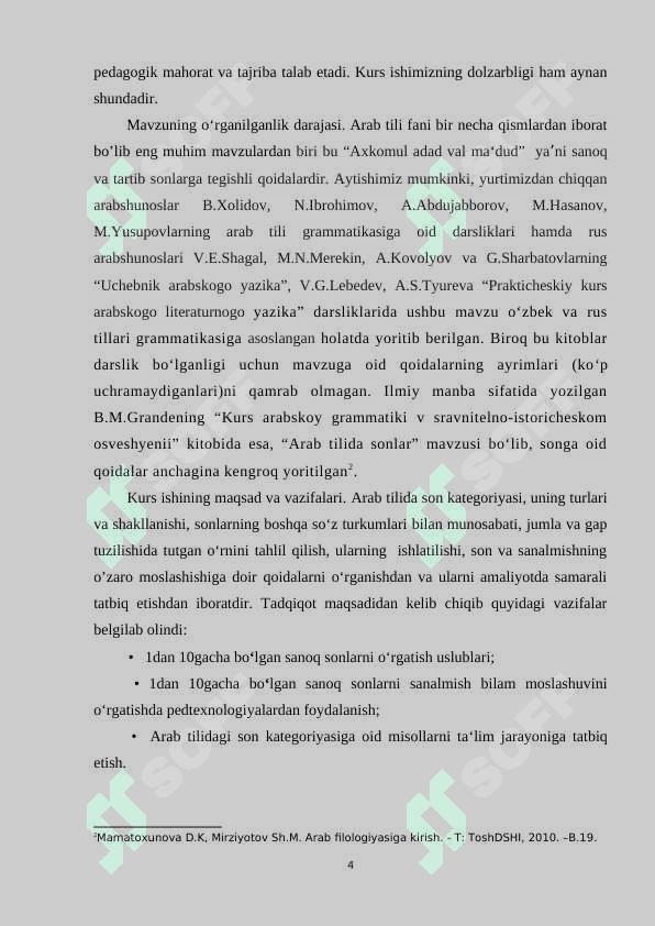 Arab tilida son mavzusi o‘qitishda turli uslublardan foydalanish 4