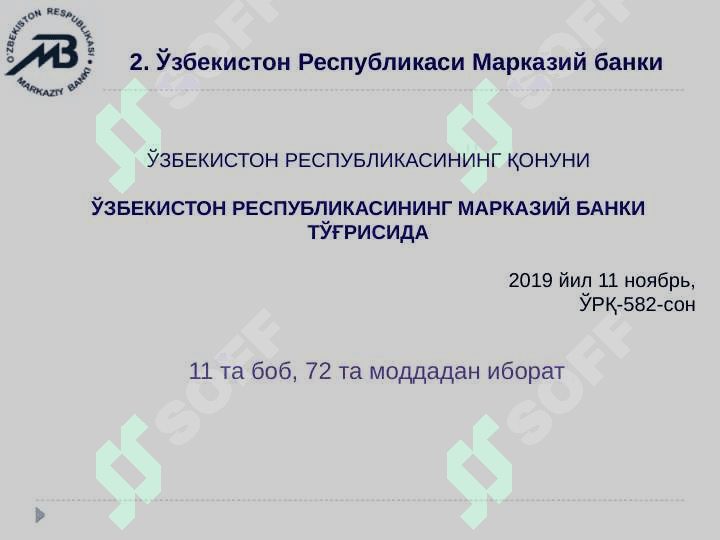 MARKAZIY BANK VA UNING FUNKSIYALARI 7