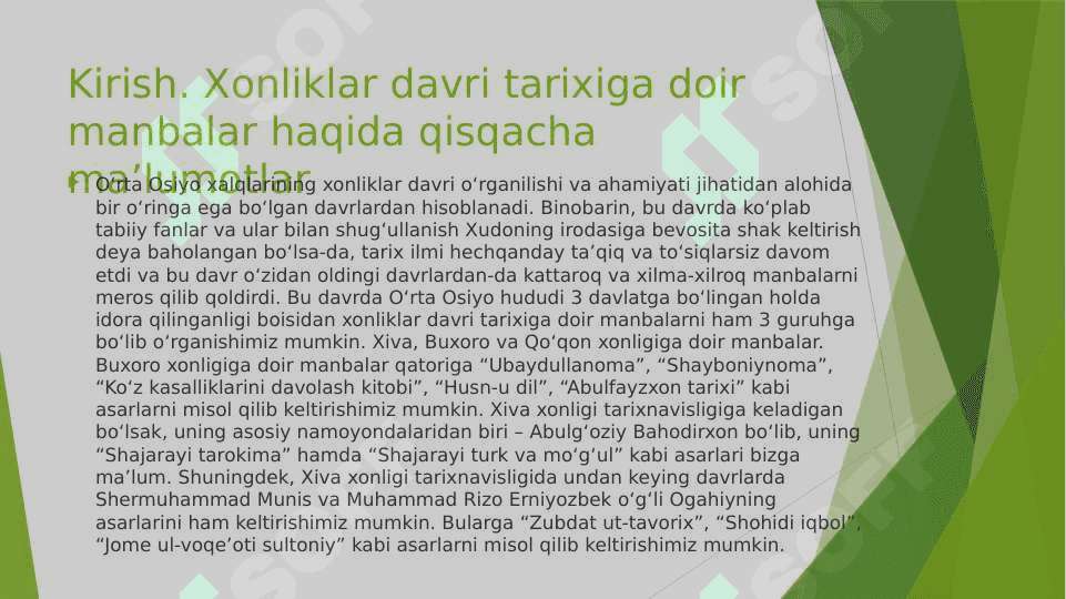 Mustaqillik yillarida O'rta Osiyo xonliklari tarixining o'rganilishi 3