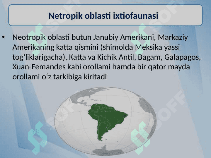 Baliqlarning zoogeografik tarqalishi 3