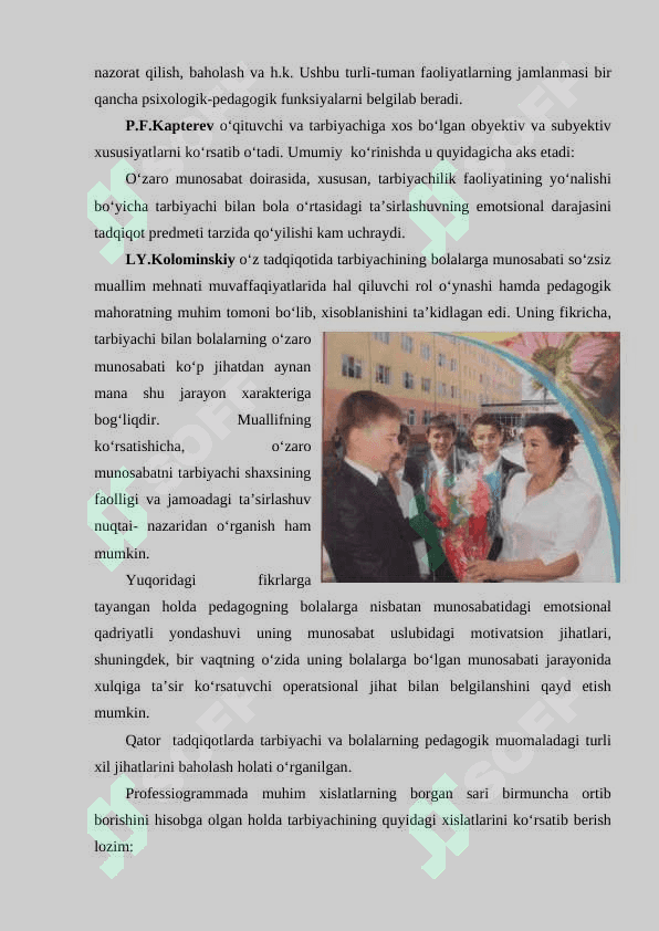 Pedagoglik kasbiga qo’yiladigan talablar. 5